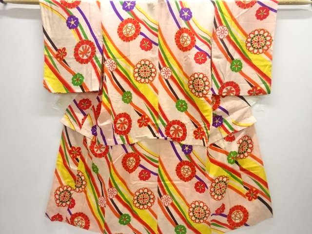 Japanese Kimono / Chirimen Kinsha Silk